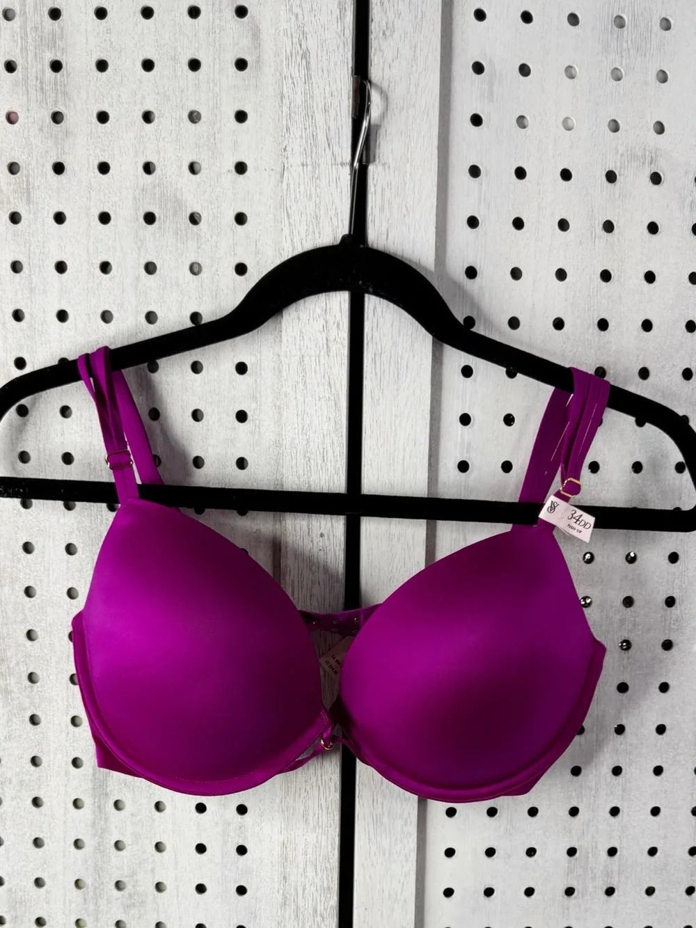 Victoria’s Secret Very Sexy Push Up T-Shirt Bra Magenta 34DD NWT Smooth